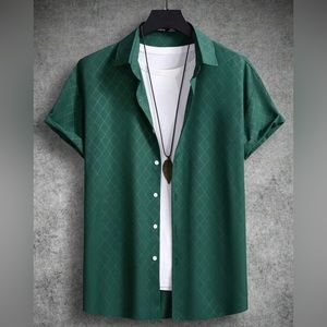 Men Button Down Shirt, XL